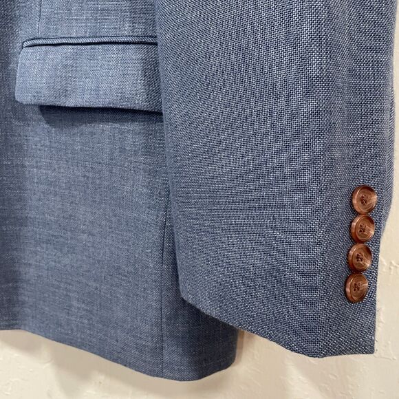~ Lauren Ralph Lauren 44R Men's LRL Blazer Sport Coat Blue Texture 44 R - Picture 6 of 15